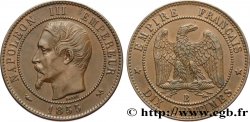 Dix centimes Napoléon III, tête nue 1855 Rouen F.133/21