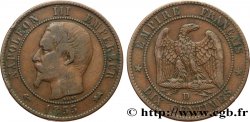 Dix centimes Napoléon III, tête nue 1855 Lyon F.133/26