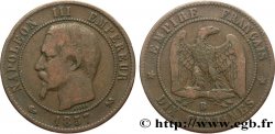 Dix centimes Napoléon III, tête nue 1857 Rouen F.133/42
