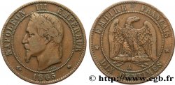 Dix centimes Napoléon III, tête laurée 1865 Paris F.134/16
