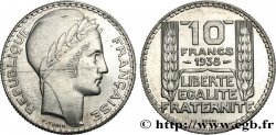 Essai de 10 Francs Turin en aluminium, tranche striée, poids léger 1938 Paris GEM.173 4