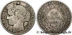 50 centimes Cérès, Troisième République 1887 Paris F.189/12