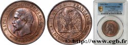 Dix centimes Napoléon III, tête nue 1856 Marseille F.133/39 MS64 PCGS