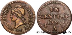 Un centime Dupré, grand 7, coins tournés, poids lourd 1799 Paris F.100/16