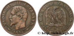 Cinq centimes Napoléon III, tête nue 1854 Paris F.116/8