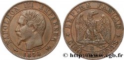 Cinq centimes Napoléon III, tête nue 1854 Rouen F.116/9