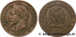Cinq centimes Napoléon III, tête laurée 1864 Strasbourg F.117/14