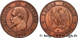 Dix centimes Napoléon III, tête nue 1855 Strasbourg F.133/23