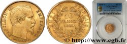 10 francs or Napoléon III tête nue, petit module, tranche cannelée 1854 Paris F.505A/1