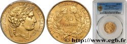 20 francs or Cérès 1850 Paris F.529/3 MS64 PCGS