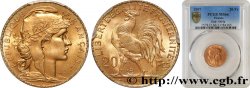 20 francs or Coq, Liberté Égalité Fraternité 1907 Paris F.535/1 MS66 PCGS
