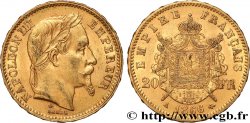 20 francs or Napoléon III, tête laurée 1866 Paris F.532/13