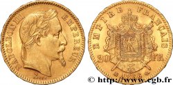 20 francs or Napoléon III, tête laurée 1866 Strasbourg F.532/14