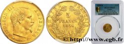 5 francs or Napoléon III, tête nue, grand module 1856 Paris F.501/2
