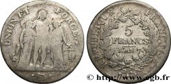 5 francs Union et Force, Union serré, avec glands intérieurs et gland extérieur 1799 Paris F.288/95