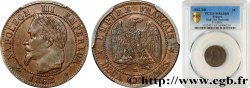 Deux centimes Napoléon III, tête laurée 1862 Strasbourg F.108A/5