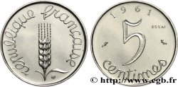 Essai de 5 centimes Épi 1961 Paris F.124/2 MS63 