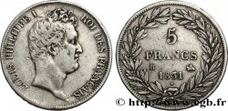 5 francs type Tiolier avec le I, tranche en creux 1831 Rouen F.315/15