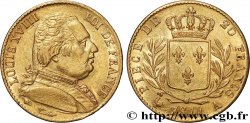 20 francs or Louis XVIII, buste habillé 1814 Paris F.517/2