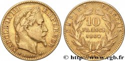 10 francs or Napoléon III, tête laurée 1864 Strasbourg F.507A/7