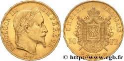 50 francs or Napoléon III, tête laurée 1867 Strasbourg F.548/9 TTB+ 