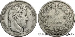 5 francs IIe type Domard, contremarqué “Γ” 1833 Bayonne F.324/22