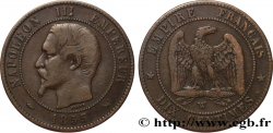 Dix centimes Napoléon III, tête nue 1855 Lille F.133/32