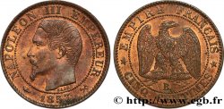 Cinq centimes Napoléon III, tête nue 1853 Rouen F.116/2