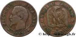 Cinq centimes Napoléon III, tête nue 1853 Strasbourg F.116/3