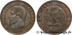 Cinq centimes Napoléon III, tête nue 1854 Paris F.116/8