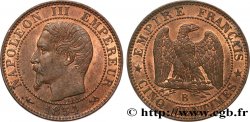 Cinq centimes Napoléon III, tête nue 1854 Rouen F.116/9
