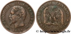 Cinq centimes Napoléon III, tête nue 1855 Rouen F.116/19