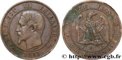 Dix centimes Napoléon III, tête nue 1855 Rouen F.133/22