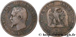 Dix centimes Napoléon III, tête nue 1855 Lyon F.133/25