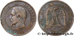 Dix centimes Napoléon III, tête nue 1855 Lille F.133/33