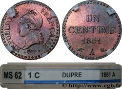 Un centime Dupré, IIe République 1851 Paris F.101/8