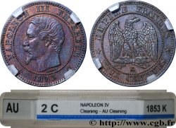 Deux centimes Napoléon III, tête nue 1853 Bordeaux F.107/6