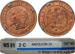 Deux centimes Napoléon III, tête nue 1857 Marseille F.107/50