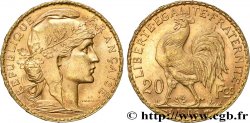 20 francs or Coq, Dieu protège la France 1905 Paris F.534/10