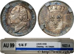 1/4 franc Louis XVIII 1823 Paris F.163/24
