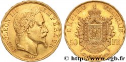 50 francs or Napoléon III, tête laurée 1863 Strasbourg F.548/3
