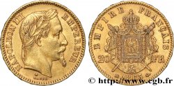 20 francs or Napoléon III, tête laurée 1863 Strasbourg F.532/7