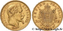 20 francs or Napoléon III, tête laurée 1864 Strasbourg F.532/9
