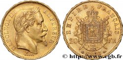 20 francs or Napoléon III, tête laurée 1866 Strasbourg F.532/14