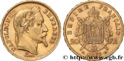 20 francs or Napoléon III, tête laurée 1867 Paris F.532/15