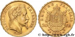 20 francs or Napoléon III, tête laurée 1868 Strasbourg F.532/19