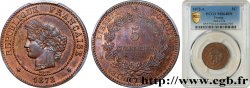 5 centimes Cérès 1872 Paris F.118/4 MS64 PCGS