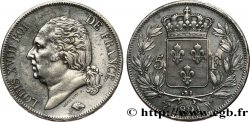 5 francs Louis XVIII, tête nue 1821 Lille F.309/67