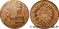 5 décimes, Régénération française 1793 Paris F.172A/1