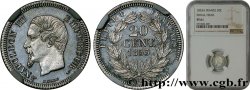 20 centimes Napoléon III, tête nue, Flan Bruni 1853 Paris F.148/1 var.